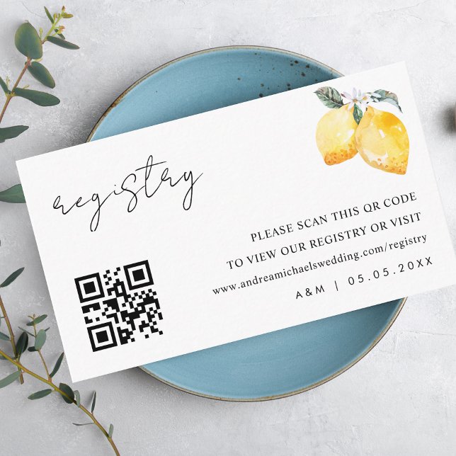 Tarjeta De Recepción Registro italiano de regalos de Boda de código Qr  (Subido por el creador)