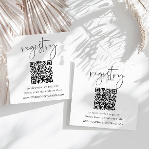 Tarjeta De Recepción Registro minimalista de Bridas por Guión o Baby Sh