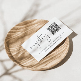 Tarjeta De Recepción Registro minimalista de Bridas por Guión o Baby Sh