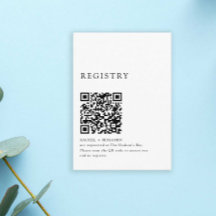 Registro minimalista de regalos del Boda Código QR