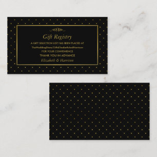 Tarjeta De Recepción Registro moderno de regalo con efecto negro y Reli