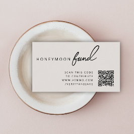 Tarjeta De Recepción Registro neutral de Boda de código QR de la Luna d