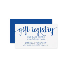 Tarjeta De Recepción Registro simple de regalos azules | Cerulean Cualq