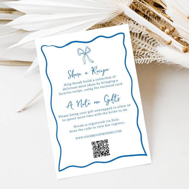 Tarjeta De Recepción Registro y receta de duchas de novias Dolce Vita (Subido por el creador)