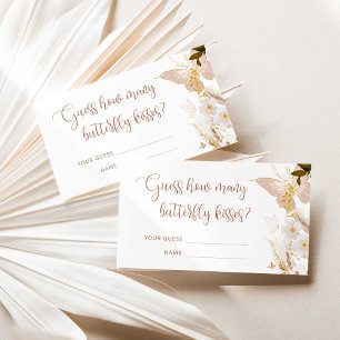 Tarjeta De Recepción Relieve metalizado de oro de Boho adivina cuántos