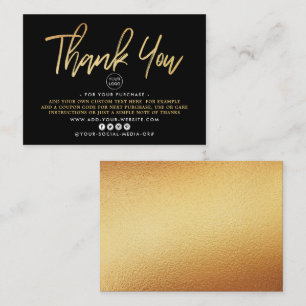 Tarjeta De Recepción Relieve metalizado dorado moderno Script Business