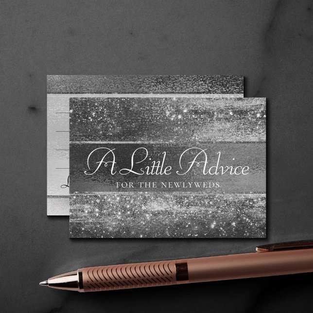 Tarjeta De Recepción Relieve metalizado Glitzy | Asesoramiento cromado  (Subido por el creador)