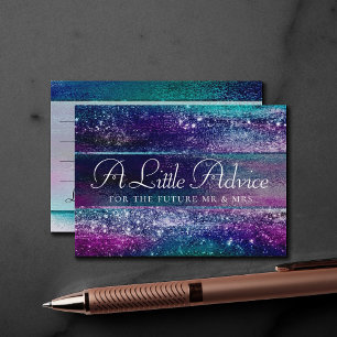 Tarjeta De Recepción Relieve metalizado Glitzy Consejo de Ombre iridi