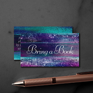 Tarjeta De Recepción Relieve metalizado Glitzy Petición de una libret