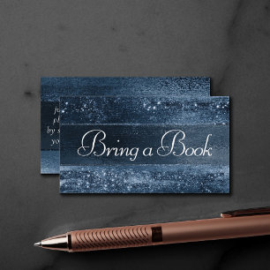Tarjeta De Recepción Relieve metalizado Glitzy Solicitud de libro de