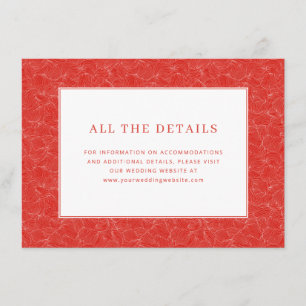 Tarjeta De Recepción Remolinos Rojos Elegantes