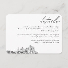 Tarjeta De Recepción Reno Boda Hotel Bloque de habitaciones Pequeño