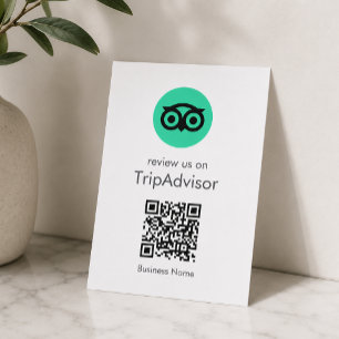Tarjeta De Recepción Reseñas de Tripadvisor   Código QR de reseña empre