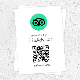 Tarjeta De Recepción Reseñas de Tripadvisor | Revisión de negocio Códig