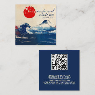 Tarjeta De Recepción RESPOND armonía japonesa en línea con Fuji