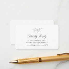 Tarjeta De Recepción Responder al sitio web del Boda de respuesta RSVP 