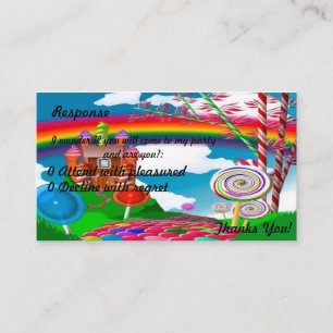 Tarjeta De Recepción Respuesta Candyland-Adolescente