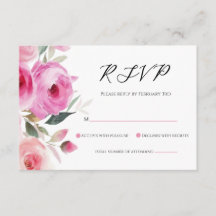 Respuesta de Batz Mitzvah Floral Rosa Moderna