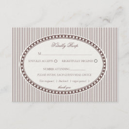 Tarjeta De Recepción Respuesta de boda con patrón de arlequín a rayas d