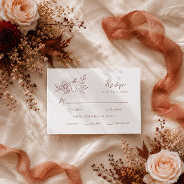 Tarjeta De Recepción Respuesta de Boda de Calabaza de Cosecha Moderna