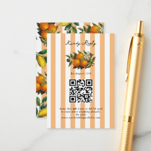 Tarjeta De Recepción Respuesta de Boda de Cítricos Mediterráneos Italia