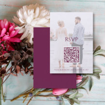Respuesta de Boda Minimalista con Foto Moderna de