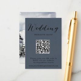 Tarjeta De Recepción Respuesta del Boda de código QR de la montaña rusa