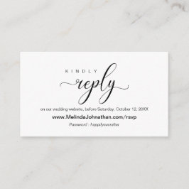 Tarjeta De Recepción Respuesta del sitio web RSVP de boda en línea