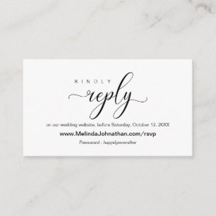 Tarjeta De Recepción Respuesta del sitio web RSVP de boda en línea