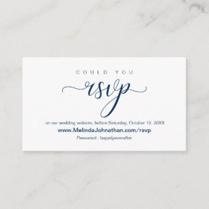 Tarjeta De Recepción Respuesta del sitio web RSVP en línea, boda