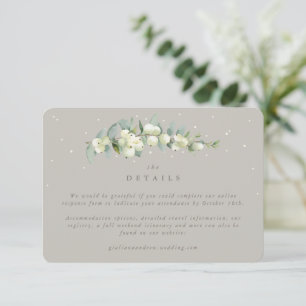 Tarjeta De Recepción Respuesta en línea de Snowberry y Eucalyptus peque