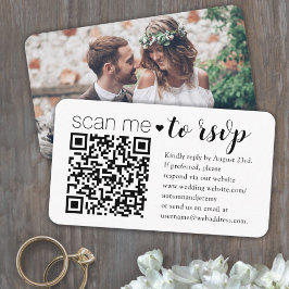 Tarjeta De Recepción Respuesta fotográfica del sitio web boda RSVP de c