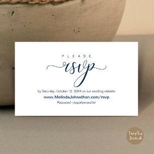 Tarjeta De Recepción Respuesta RSVP de boda en línea, elegante
