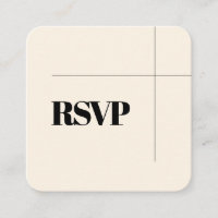 Respuesta RSVP de código QR simple, elegante y de