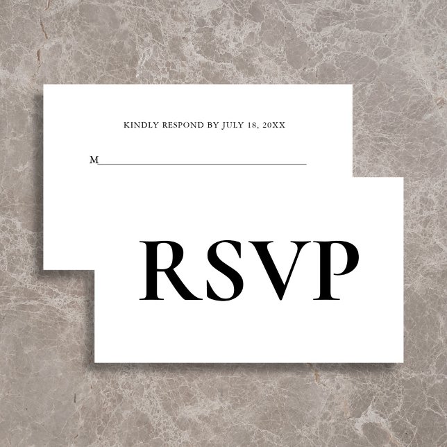 Tarjeta De Recepción Respuesta sencilla de boda (Subido por el creador)