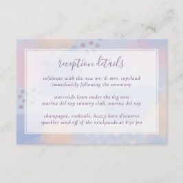 Tarjeta De Recepción Resumen Boda de arte moderno azul