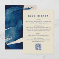 Resumen Boda de código QR de pintura de tinta azul
