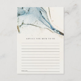 Tarjeta De Recepción Resumen De Blue Gold Advance Para Mamá Baby Shower