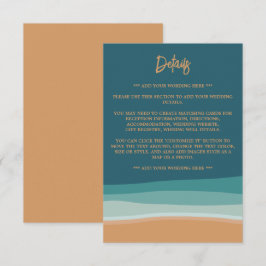 Tarjeta De Recepción Resumen de detalles de bodas en Ocean Beach