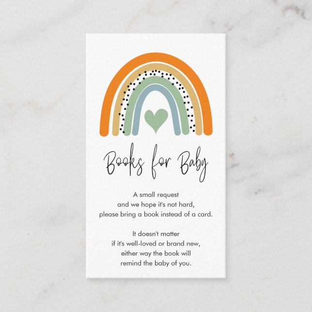 Tarjeta De Recepción Resumen de libros para niños con arco iris para be (Anverso)