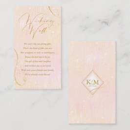 Tarjeta De Recepción Resumen de oro de líneas finas Deseando bien Rubor