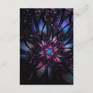 Tarjeta De Recepción Resumen del diseño de flor fractal.