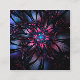 Tarjeta De Recepción Resumen del diseño de flor fractal.