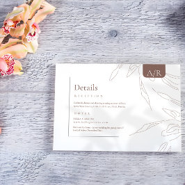 Tarjeta De Recepción Resumen elegante Detalles Minimalistas