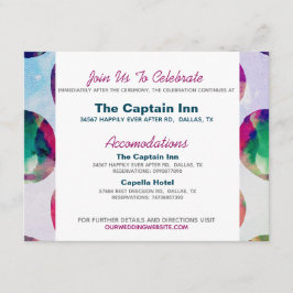 Tarjeta De Recepción Resumen Información sobre el Boda rosa de color de