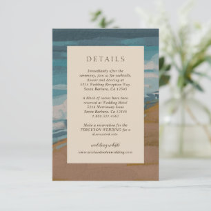 Tarjeta De Recepción Resumen Moda costera Boda moderno