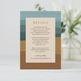 Tarjeta De Recepción Resumen Moda costera Boda moderno