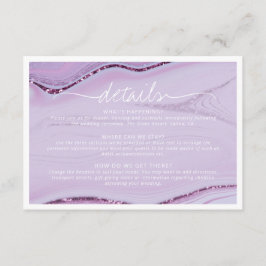 Tarjeta De Recepción Resumen Purpurina Strata Boda Detalles Lilc ID903