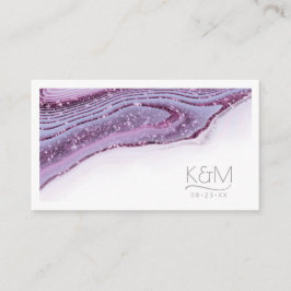 Tarjeta De Recepción Resumen Purpurina Strata Boda sitio web Lilc ID903