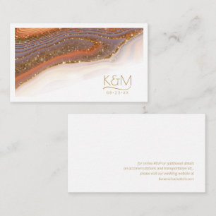 Tarjeta De Recepción Resumen Purpurina Strata Boda sitio web SW ID903